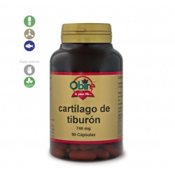 Cartílago de Tiburón 740 mg - 90 Cápsulas Obire