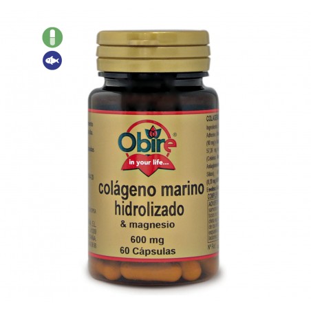 COLAGENO HIDROLIZADO MAGNESIO 600 MG 60 CAP OBIRE