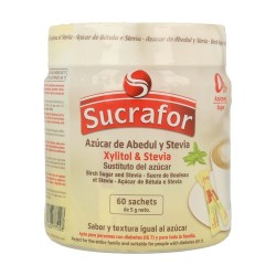 Sucrafor: Xilitol y Stevia en Saches 60 Uds