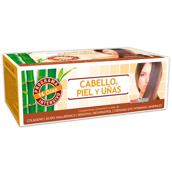 NUTRIORGANS CABELLO PIEL UÑAS 10 ml 14 viales