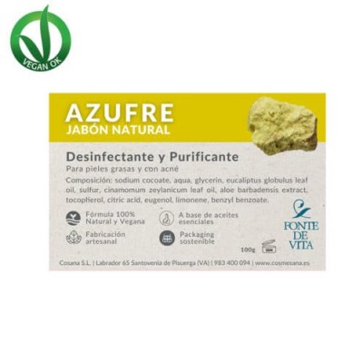 Jabón Azufre 100 gr - Cuidado Natural