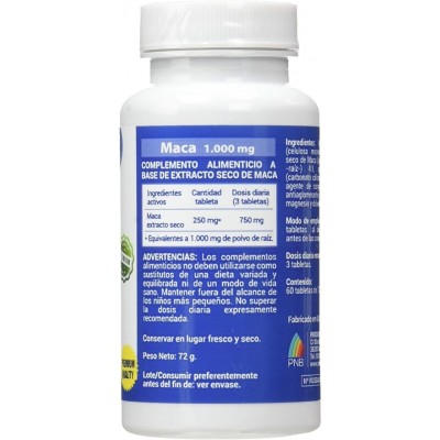 Maca 1000 mg 60 Tab Polaris - Vitalidad Natural