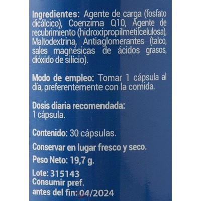 Coenzima Q10 100 mg 30 cápsulas - Compra Tu Suplemento