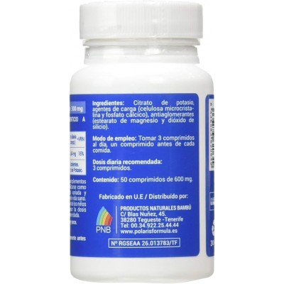 Citrato Potasio 300 mg - Suplemento Alimenticio
