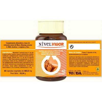 NIVELVIGOR 40 caps - Suplemento para el bienestar