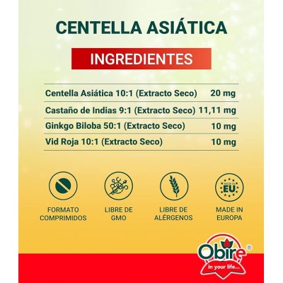 Centella Asiática Complex 400 mg - Obire