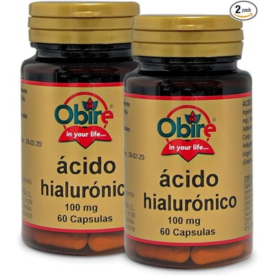 Ácido Hialurónico 100 mg 60 Cápsulas - Obire