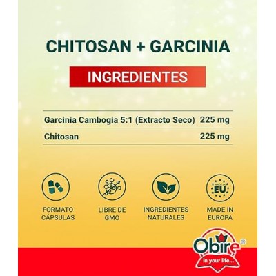 Chitosan Garcinia HCA 450 mg - 100 Cap Obire