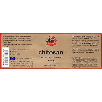 Chitosan 300 mg 100 Cap Obire - Suplemento Natural