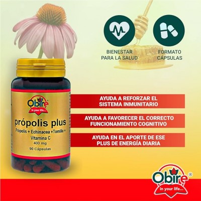 Propolis Plus 400 mg 90 Cap Obire - Suplemento Natural
