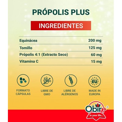 Propolis Plus 400 mg 90 Cap Obire - Suplemento Natural