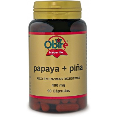 Papaya Piña 400 mg 90 Cap Obire - Suplemento Natural