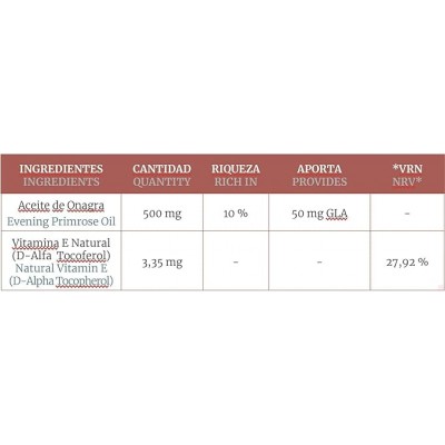 Onagra 500 mg 220 Perlas Obire - Suplemento Natural