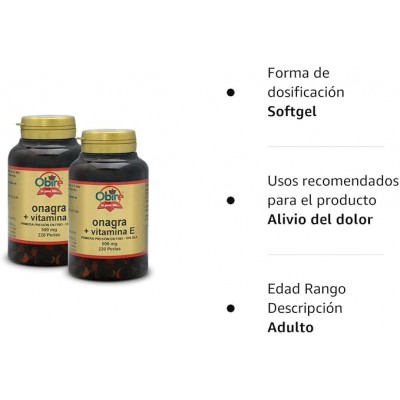 Onagra 500 mg 220 Perlas Obire - Suplemento Natural