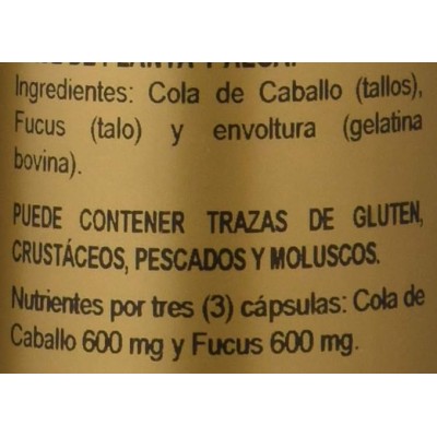 Cola de Caballo Fucus 400 mg - Suplemento Natural