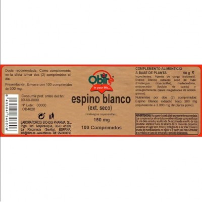 Espino Blanco 150 mg - Complemento Natural