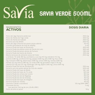 AKTIDRENAL SAVIA VERDE 500 ml - Suplemento Nutritivo