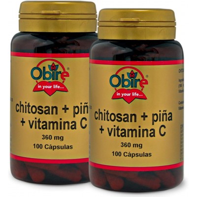 Chitosan Piña Vitamina C 360 mg - Obire