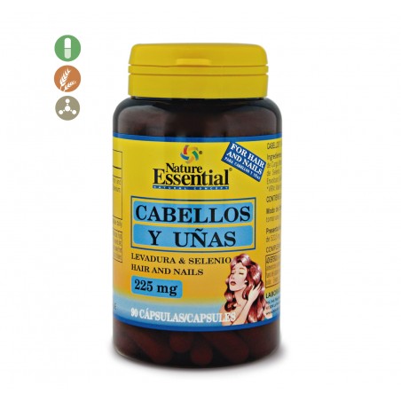 CABELLOS UÑAS (LEV+SEL) 225 MG 90 CAP