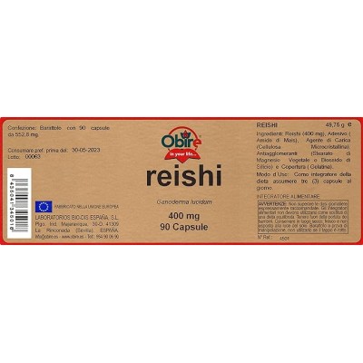 Reishi 400 mg 90 Cápsulas - Obire