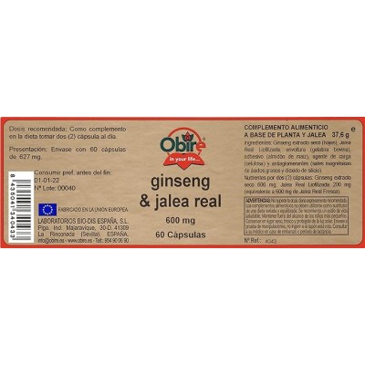 Ginseng Jalea Real 600 mg - Obire