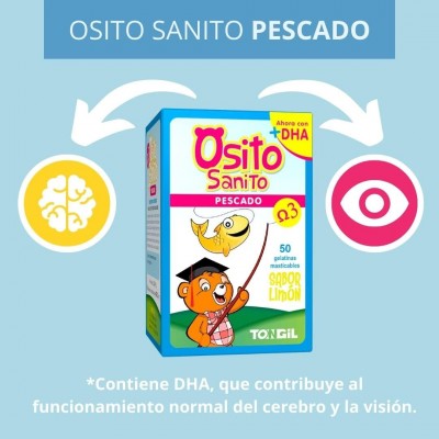 Osito Sanito Pescado Omega 3 - 50 Gominolas