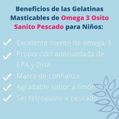 Osito Sanito Pescado Omega 3 - 50 Gominolas