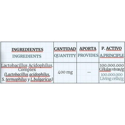 Acidofilus 400 mg 90 Cap Obire - Suplemento Digestivo