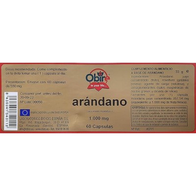 Arándano Azul 1000 mg - Suplemento Natural