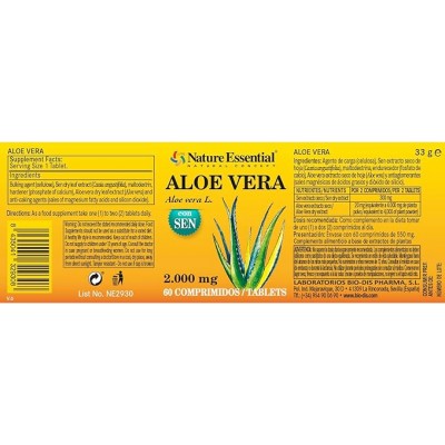 Aloe Vera Sen Ext Seco 2000 mg - 60 Comp