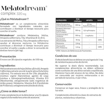 Melatodream Complex 320 mg - Sueños Reparadores