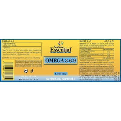 Omega 3 6 9 1000 mg - 30 Perlas | Compra Tu Suplemento
