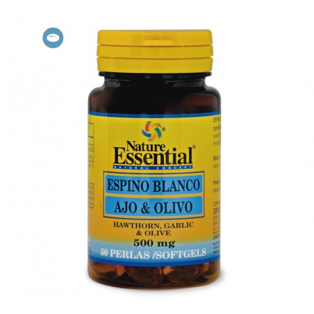ESPINO BLANCO AJO OLIVO 500 MG 50 PERLAS