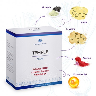 Temple 590 MG 60 Cap - Suplemento Nervioso
