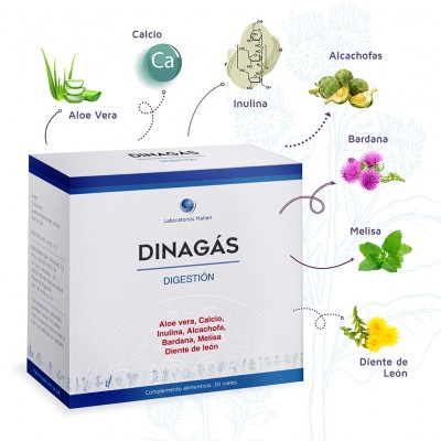 DINAGAS 10 ML 20 VIALES - Suplemento Digestivo