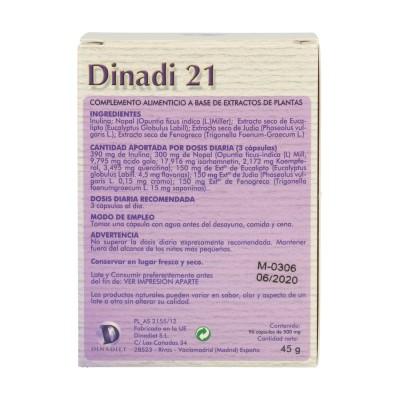 DINADI 21 500 MG 90 CAP - Suplemento Natural