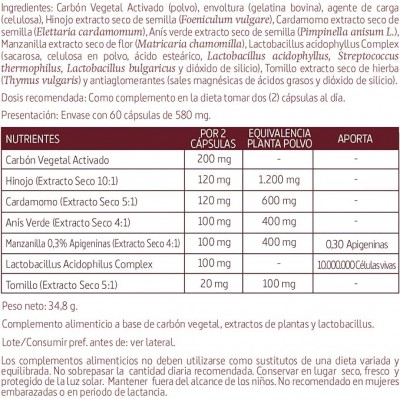Carbón Vegetal Complex 1500 mg - Suplemento Natural