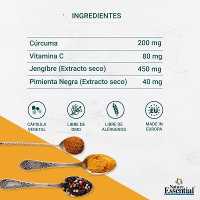 Cúrcuma Complex 10000 mg con Jengibre y Pimienta