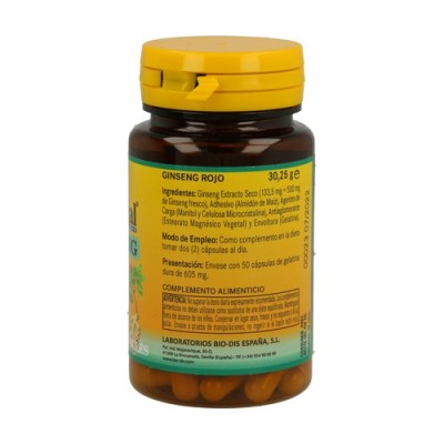 Ginseng Rojo Extracto Seco 500 mg - Suplemento Natural