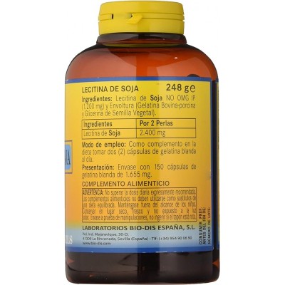 Lecitina Soja 1200 mg 150 Perlas - Suplemento Natural