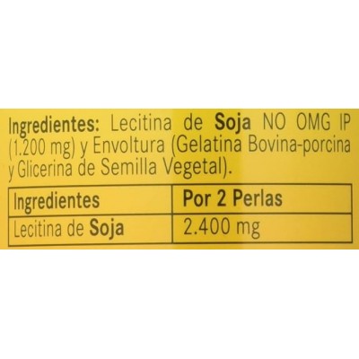 Lecitina Soja 1200 mg 150 Perlas - Suplemento Natural