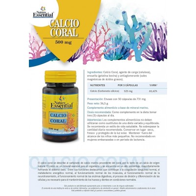 Calcio Coral 500 mg - Suplemento Esencial
