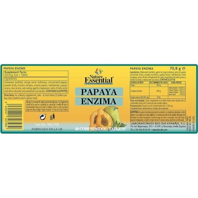 Papaya Enzimas 1180 mg - Suplemento Digestivo