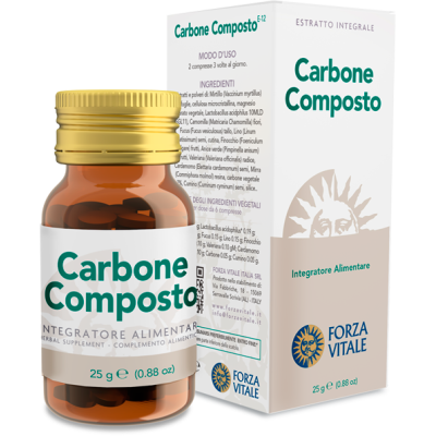 Carbone Composto 25 g - Tisana Digestiva Natural