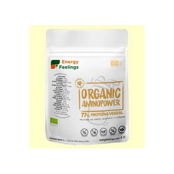 ORGANIC AMINOPOWER 77% PROTEINA ECO VAINILLA 200 g