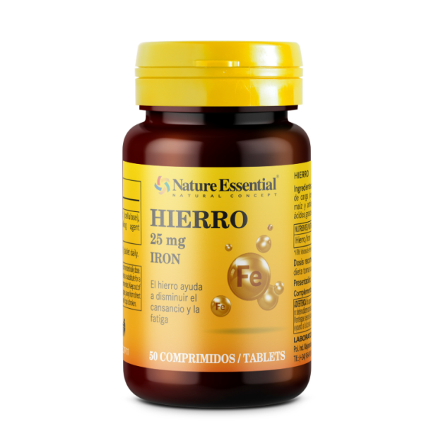 HIERRO 25 MG 50 COMP NATURE ESSENTIAL (D)