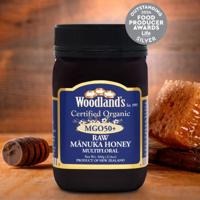 Miel Manuka Woodlands MGO 50+ 500g Orgánica