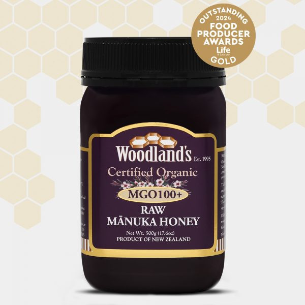 MIEL MANUKA WOODLANDS MGO 100+ 500g ORGANIC MONOFLORAL