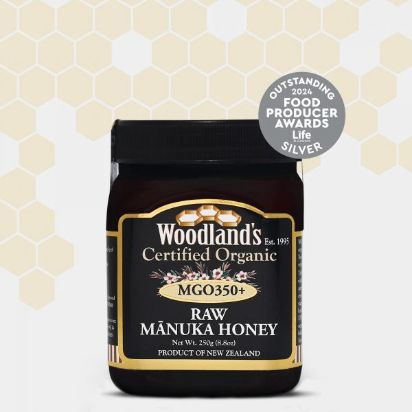MIEL MANUKA WOODLANDS MGO 350+ 250g ORGANIC MONOFLORAL