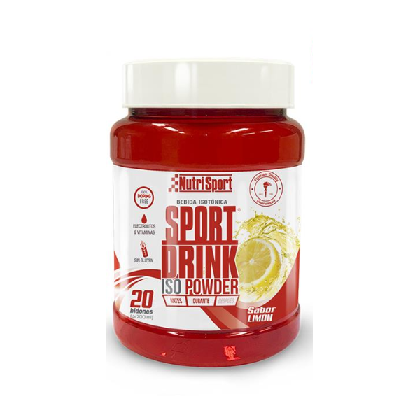 SPORT DRINK ISO POWDER  1020 GR 20 BIDONES LIMON